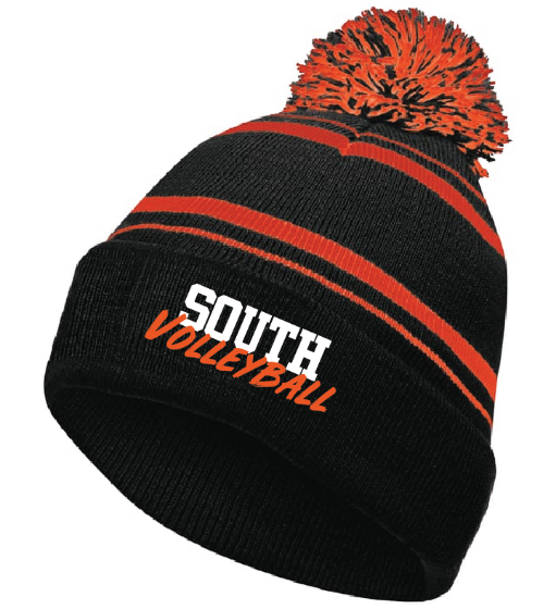Picture of Knit Fold Over Pom-Pom Beanie